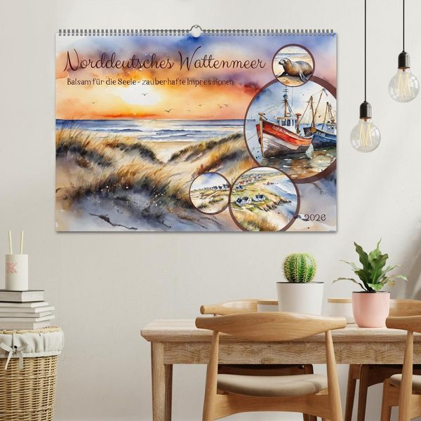 Produktbild: Norddeutsches Wattenmeer (Wandkalender 2026 DIN A2 quer), CALVENDO Monatskalender