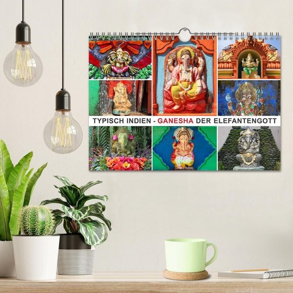 Produktbild: Typisch Indien - Ganesha der Elefantengott (Wandkalender 2026 DIN A4 quer), CALVENDO Monatskalender