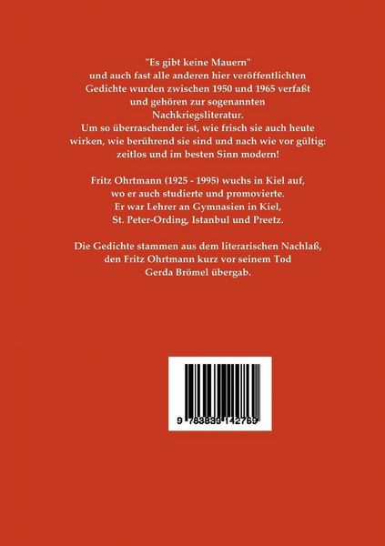 Produktbild: Es gibt keine Mauern - Gedichte