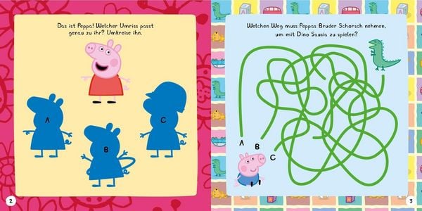 Produktbild: Peppa Pig Stickerspa&szlig;. Kunterbunte, kreative Seiten zum Stickern, R&auml;tseln und Ausmalen