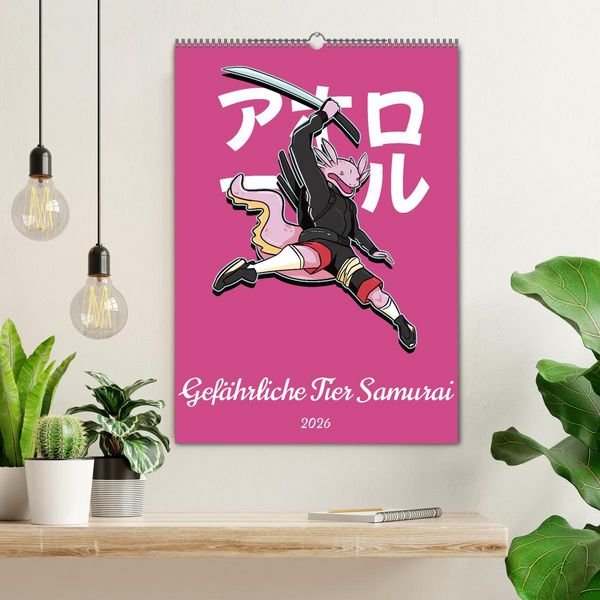 Produktbild: Gef&auml;hrliche Tier Samurai (Wandkalender 2026 DIN A2 hoch), CALVENDO Monatskalender
