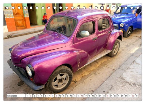 Produktbild: RENAULT 4CV - Frankreichs K&auml;fer auf Kuba (Tischkalender 2025 DIN A5 quer), CALVENDO Monatskalender