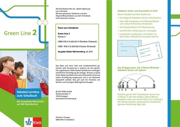 Produktbild: Green Line 2 Baden-W&uuml;rttemberg Klasse 6 Vokabel-Lernbox zum Schulbuch
