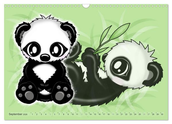 Produktbild: niedliche Kawaii Tiere (Wandkalender 2026 DIN A3 quer), CALVENDO Monatskalender