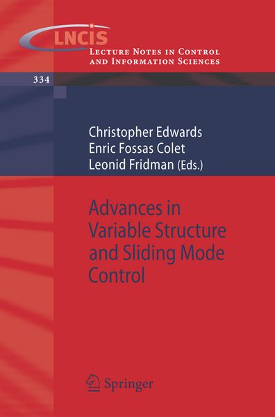 Produktbild: Advances in Variable Structure and Sliding Mode Control