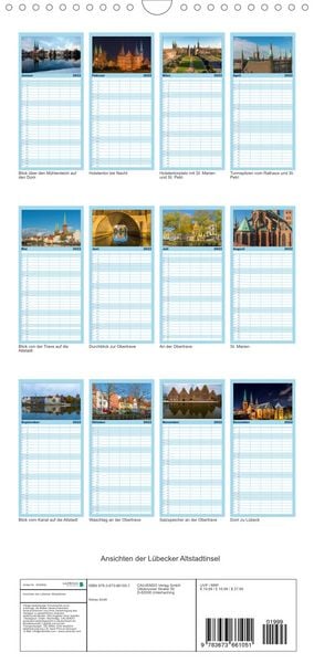 Produktbild: Familienplaner Ansichten der L&uuml;becker Altstadtinsel (Wandkalender 2022 , 21 cm x 45 cm, hoch)