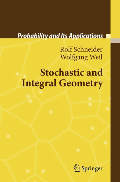 Produktbild: Stochastic and Integral Geometry