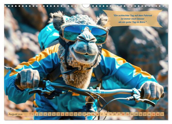 Produktbild: Der tierisch lustige Fahrradkalender (Wandkalender 2026 DIN A3 quer), CALVENDO Monatskalender