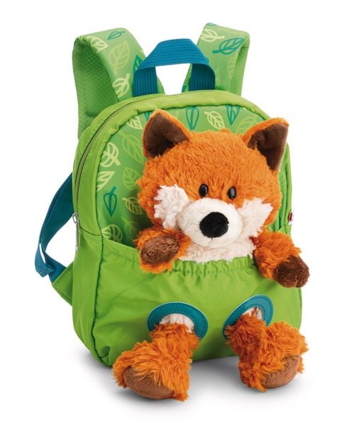 Produktbild: NICI 62692 - Gr&uuml;ner Rucksack mit Pl&uuml;schtier Fuchs, 2-teilig, Fuchs:25cm