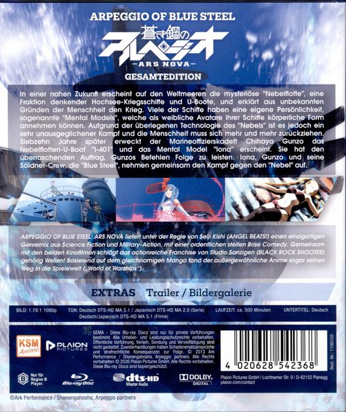 Produktbild: Arpeggio of Blue Steel Ars Nova - Gesamtedition [5 BRs]