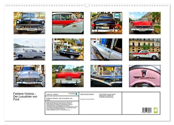 Produktbild: Fairlane Victoria - Der Luxusliner von Ford (Wandkalender 2026 DIN A2 quer), CALVENDO Monatskalender