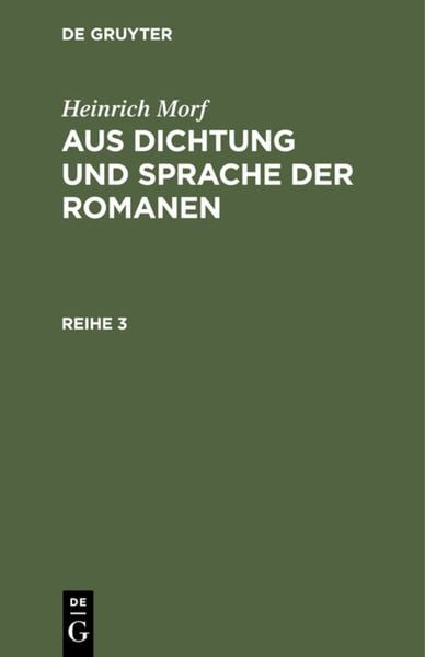 Produktbild: Aus Dichtung und Sprache der Romanen. Reihe 3