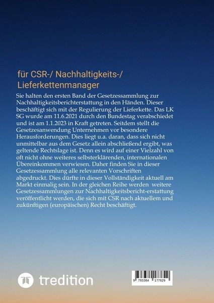 Produktbild: Nachhaltigkeitsreporting Teil 1 (Lieferkette)