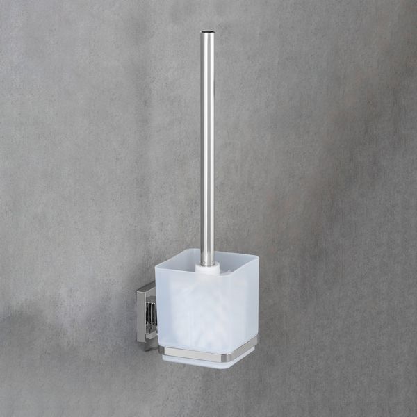 Produktbild: Vacuum-Loc&reg; WC-Garnitur Mod. Quadro Edelstahl, Befestigen ohne bohren