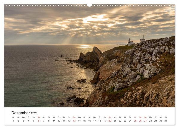 Produktbild: K&uuml;sten der Normandie und der Bretagne (Wandkalender 2026 DIN A2 quer), CALVENDO Monatskalender