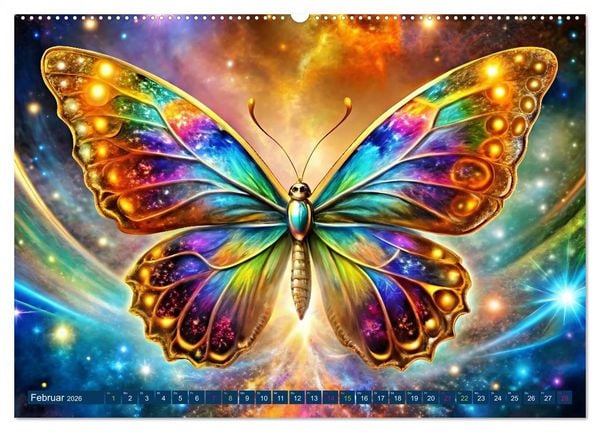 Produktbild: Artwork Schmetterlinge - Filigrane Leichtigkeit (Wandkalender 2026 DIN A2 quer), CALVENDO Monatskalender