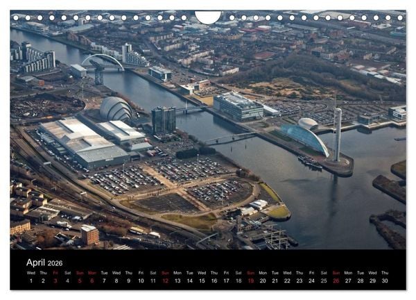 Produktbild: Glasgow from the Air (Wall Calendar 2026 DIN A4 landscape), CALVENDO 12 Month Wall Calendar