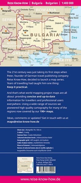 Produktbild: Reise Know-How Landkarte Bulgarien | Bulgaria (1:400.000)