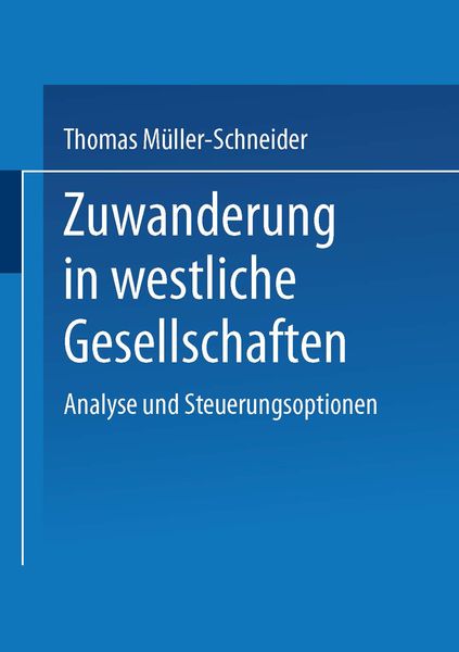 Produktbild: Zuwanderung in westliche Gesellschaften