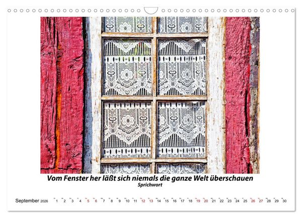 Produktbild: Fenster Gedanken (Wandkalender 2026 DIN A3 quer), CALVENDO Monatskalender