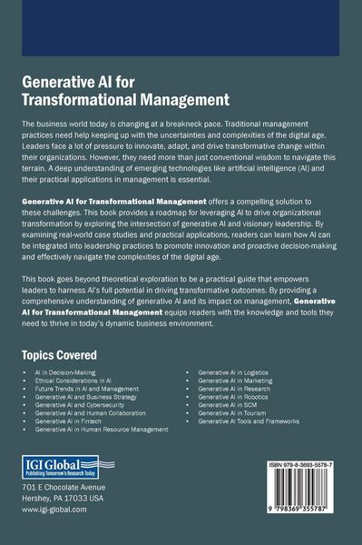 Produktbild: Generative AI for Transformational Management