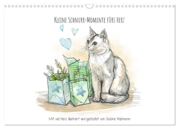 Kleine Schnurr-Momente fürs Herz (Wandkalender 2026 DIN A3 quer), CALVENDO Monatskalender