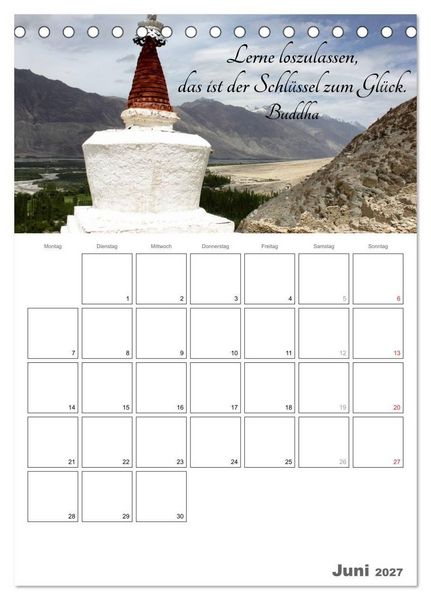 Produktbild: Harmonie und Freude Buddhistische Weisheiten 2027 (Tischkalender 2027 DIN A5 hoch), CALVENDO Monatskalender