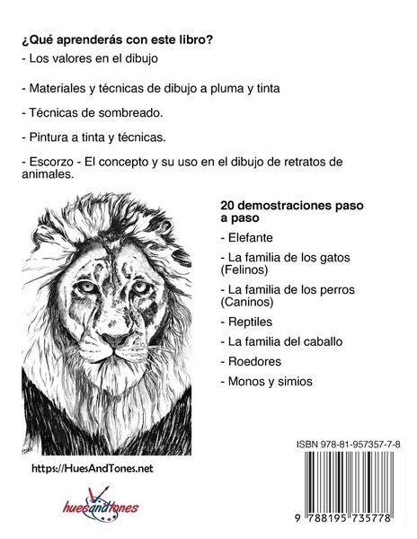 Produktbild: Dibujo retratos de animales con bol&iacute;grafo y tinta