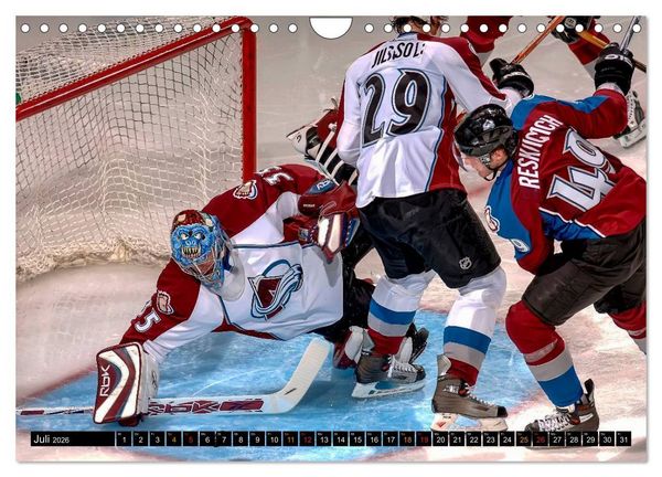 Produktbild: Mit vollem Einsatz - Eishockey (Wandkalender 2026 DIN A4 quer), CALVENDO Monatskalender