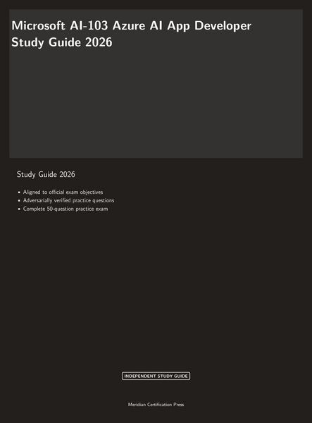 Produktbild: Microsoft AI-103 Exam Study Guide 2026