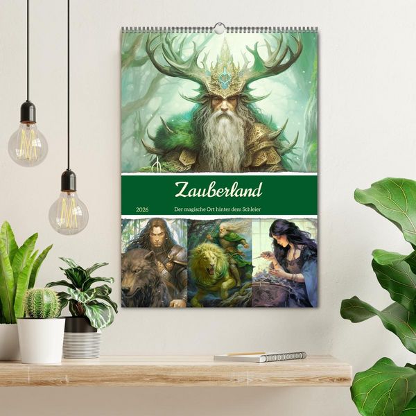 Produktbild: Zauberland. Der magische Ort hinter dem Schleier (Wandkalender 2026 DIN A2 hoch), CALVENDO Monatskalender
