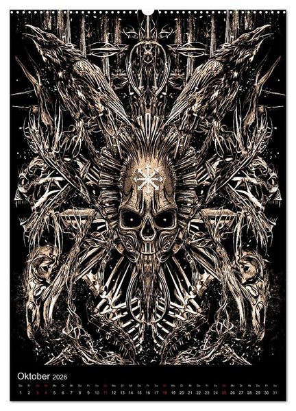 Produktbild: BLOODBOY/DARK ILLUSTRATION (hochwertiger Premium Wandkalender 2026 DIN A2 hoch), Kunstdruck in Hochglanz