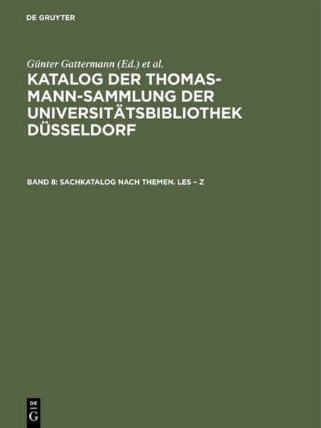 Produktbild: Sachkatalog nach Themen. Les &ndash; Z