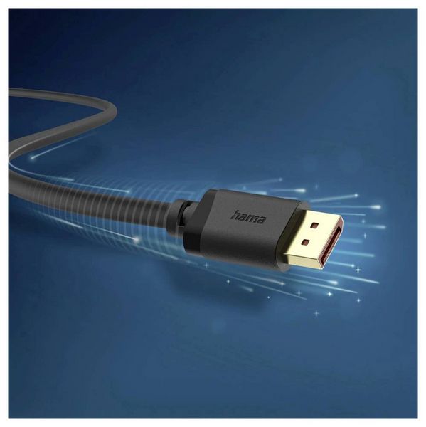 Produktbild: Hama DisplayPort Anschlusskabel DisplayPort Stecker 2 m Schwarz 00202032 16K UHD DisplayPort-Kabel