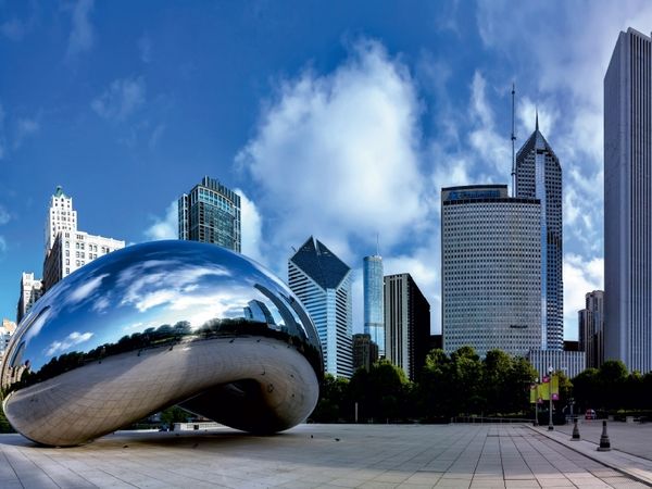 Produktbild: CALVENDO Puzzle Chicago, Illinois, Skyline im Millenium Park 1000 Teile Puzzle quer | 1000 Teile Lege-Gr&ouml;&szlig;e 64 &times; 48 cm Foto-Puzzle f&uuml;r gl&uuml;ckliche Stunden