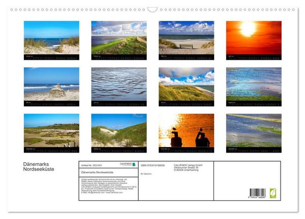 Produktbild: D&auml;nemarks Nordseek&uuml;ste (Wandkalender 2026 DIN A2 quer), CALVENDO Monatskalender