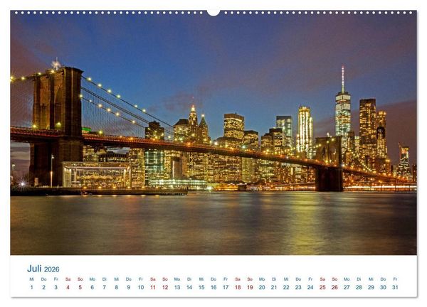Produktbild: Die New Yorker City (Wandkalender 2026 DIN A2 quer), CALVENDO Monatskalender