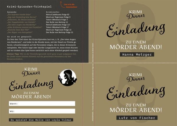 Krimi-Dinner-Buch: Ein mörderisches Casting
