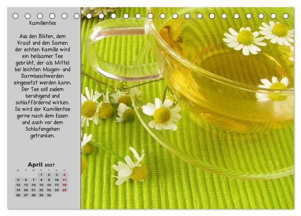 Produktbild: Eine kleine Teekunde - Zw&ouml;lf Teesorten im Portr&auml;t (Tischkalender 2027 DIN A5 quer), CALVENDO Monatskalender