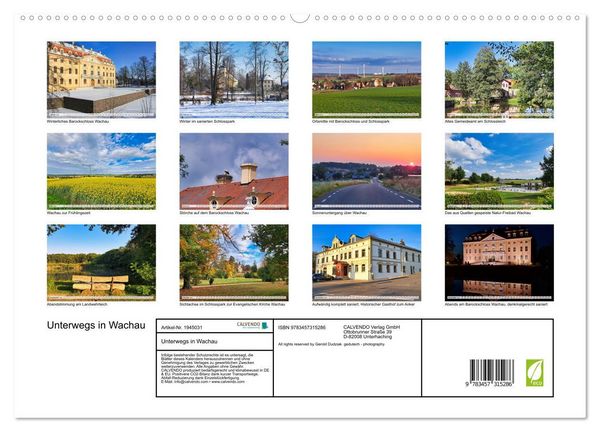 Produktbild: Unterwegs in Wachau (hochwertiger Premium Wandkalender 2026 DIN A2 quer), Kunstdruck in Hochglanz