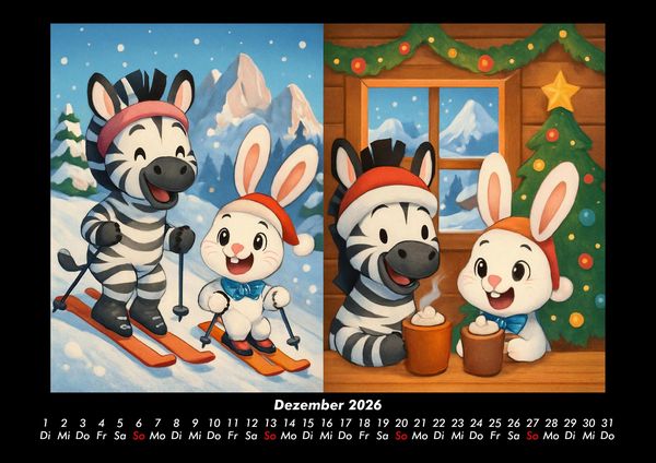 Produktbild: Zara & Bouncy in Italien 2026 Fotokalender DIN A3