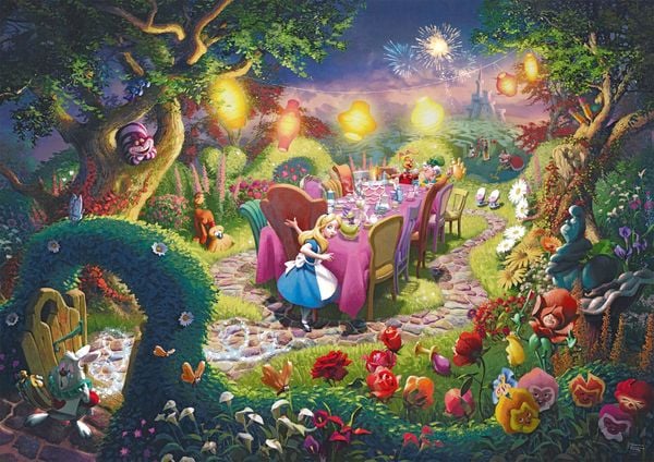 PU6000T. Thomas Kinkade Disney, Mad Hatter’s Tea Party
