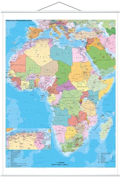 Produktbild: Afrika politisch mit Postleitbereichen