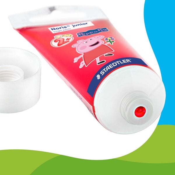 Produktbild: STAEDTLER Fingermalfarbe Noris junior Peppa Pig, 4 Farben, 75ml Tuben