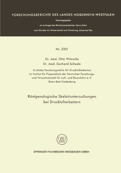 Produktbild: R&ouml;ntgenologische Skelettuntersuchungen bei Druckluftarbeitern