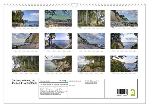 Produktbild: Der Hochuferweg im Jasmund Nationalpark (Wandkalender 2026 DIN A3 quer), CALVENDO Monatskalender