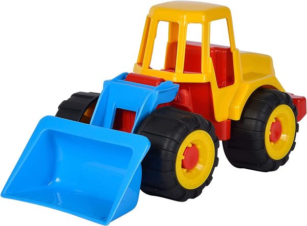 Simba 107134610 - LKW Kipper mit Bagger 2-teilig, Kunststoff, 36/29cm, Sandspielzeug