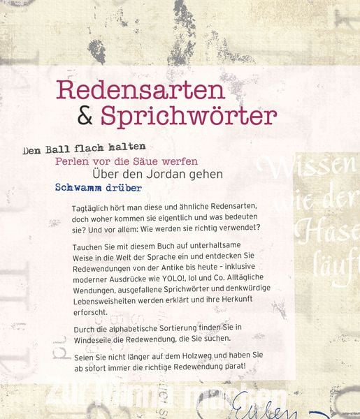 Produktbild: Redensarten & Sprichw&ouml;rter