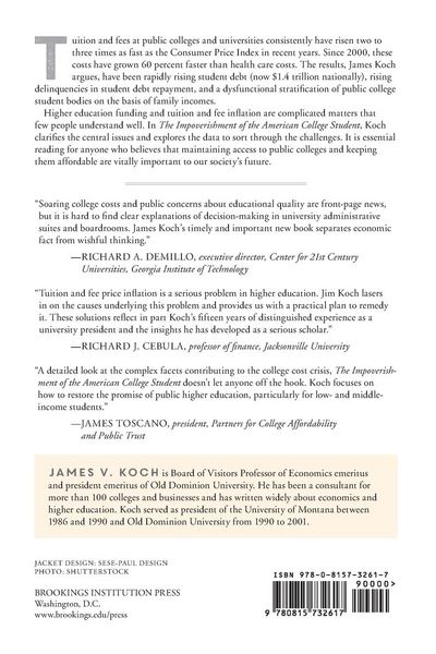 Produktbild: Impoverishment of the American College Student