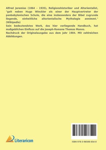 Produktbild: Das Alte Testament im Lichte das alten Orients